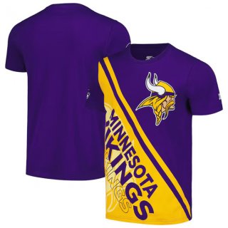 Minnesota Vikings Purple Yellow Starter Finish Line T-Shirt