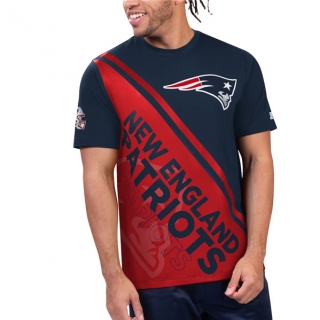 New England Patriots Navy Red Starter Finish Line T-Shirt