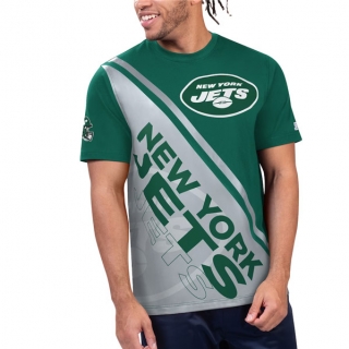 New York Jets Green Gray Starter Finish Line T-Shirt