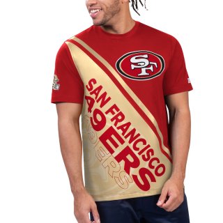 San Francisco 49ers Scarlet Gold Starter Finish Line T-Shirt