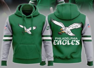 Philadelphia Eagles Green Team Big Logo Sideline Alternate Club Pullover Hoodie