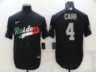 Las Vegas Raiders #4 Derek Carr Black Mexico Stitched Jersey