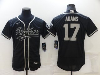 Las Vegas Raiders #17 Davante Adams Black Flex Base Stitched Jersey