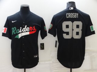 Las Vegas Raiders #98 Maxx Crosby Black Mexico Stitched Jersey