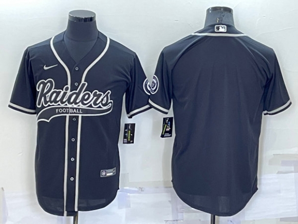 Las Vegas Raiders Blank Black Cool Base Stitched Baseball Jersey