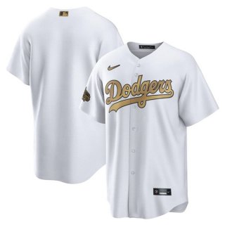 Los Angeles Dodgers Blank 2022 All-Star White Cool Base Stitched Baseball Jersey