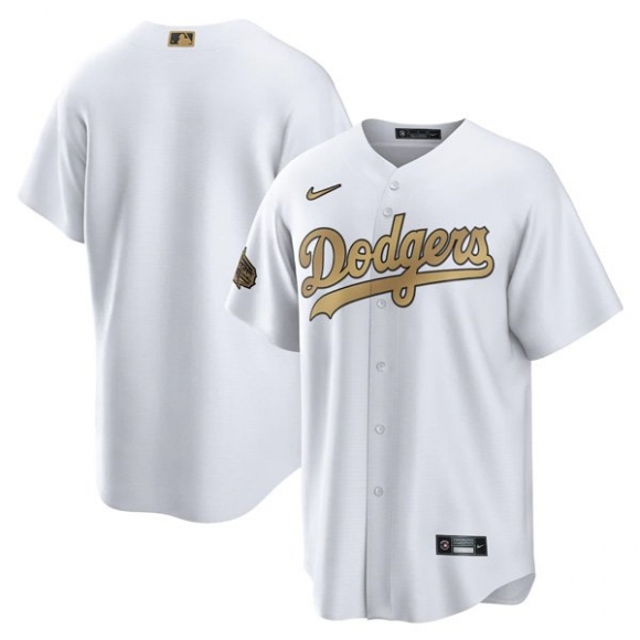 Los Angeles Dodgers Blank 2022 All-Star White Cool Base Stitched Baseball Jersey