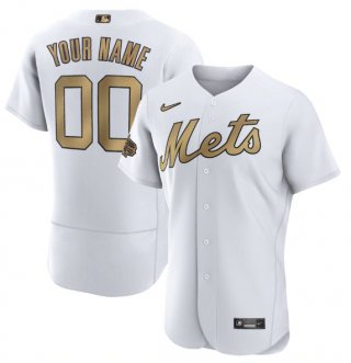 New York Mets Active Player Custom White 2022 All-Star Flex Base Stitched MLB