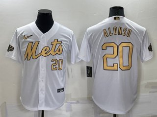 New York Mets #20 Pete Alonso White 2022 All-Star Cool Base Stitched Baseball Jersey
