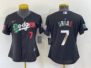 Los Angeles Dodgers #7 Julio Urias Black Mexico Stitched Baseball Jersey