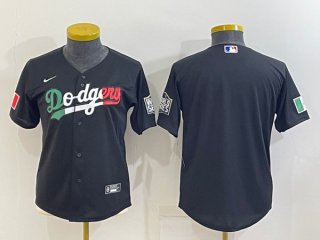 Los Angeles Dodgers Blank Black Cool Base Stitched Jersey(Run Small)