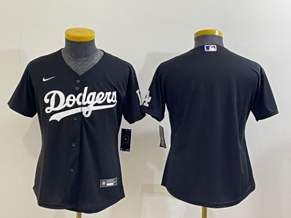 Los Angeles Dodgers Blank Black Stitched Baseball Jersey(Run Small)