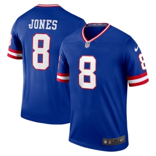 New York Giants #8 Daniel Jones Royal Stitched Game Jersey