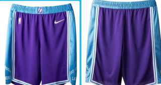 lakers purple men shorts