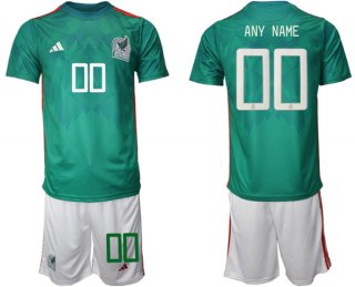 Mexico Custom Green Home Soccer Jersey Suit