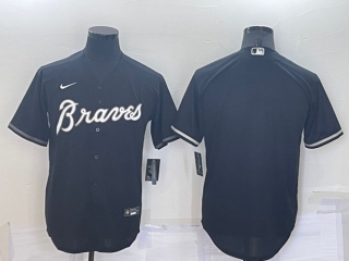 Atlanta Braves Blank Black Cool Base Stitched Baseball Jersey