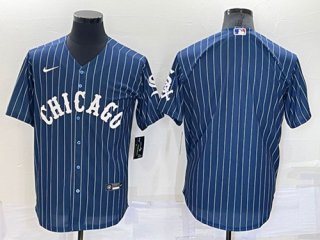 Chicago White Sox Blank Navy Cool Base Stitched Jersey