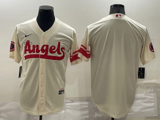 Los Angeles Angels Blank 2022 Cream City Connect Cool Base Stitched Jersey