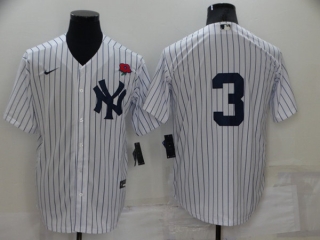 New York Yankees #3 Babe Ruth White Cool Base Stitched Baseball Jersey