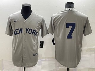 New York Yankees #7 Mickey Mantle Gray Field Of Dreams Cool Base Stitched