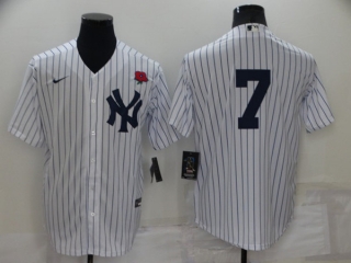 New York Yankees #7 Mickey Mantle White Cool Base Stitched Baseball Jersey