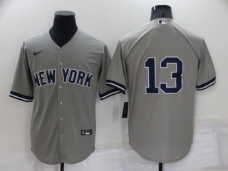 New York Yankees #13 Alex Rodriguez Gray Cool Base Stitched Baseball Jersey