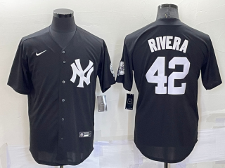 New York Yankees #42 Mariano Rivera Black Cool Base Stitched Jersey