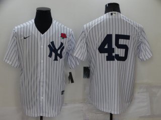 New York Yankees #45 Gerrit Cole White Cool Base Stitched Baseball Jersey