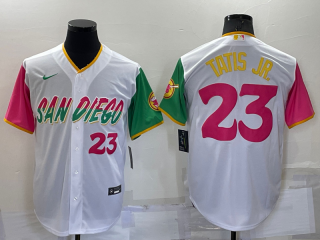 San Diego Padres #23 Fernando Tatis Jr White 2022 City Connect Cool Base Stitched