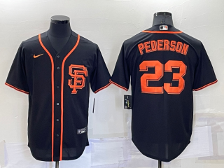 San Francisco Giants #23 Joc Pederson Black Cool Base Stitched Jersey