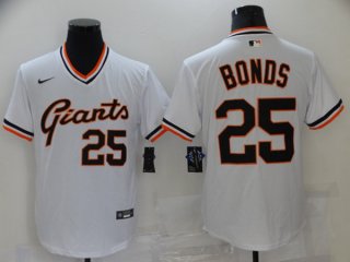 San Francisco Giants #25 Barry Bonds White Cool Base Stitched Jersey
