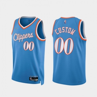 Los Angeles Clippers city blue custom jersey