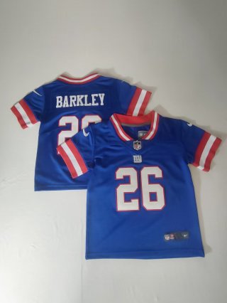 Giants-26-Saquon-Barkley #26 blue toddler jersey