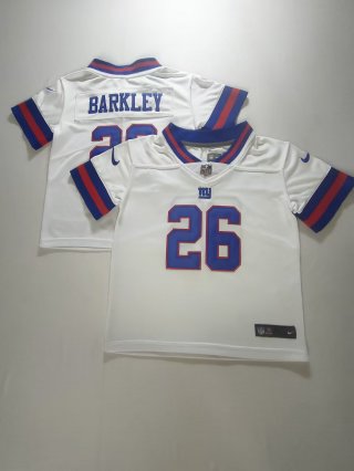 Giants-26-Saquon-Barkley #26 white toddler jersey