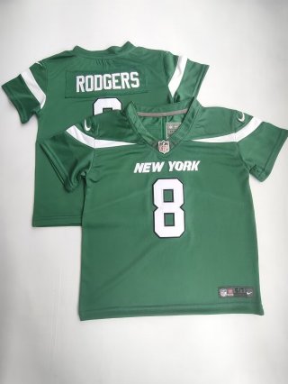 New York Jets #8 Aaron Rodgers green toddler jersey
