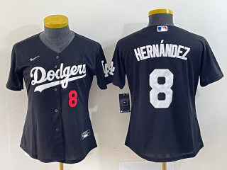 Youth Los Angeles Dodgers #8 Black Stitched Baseball Jersey