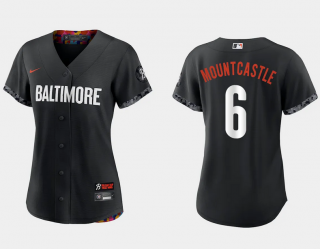 Women's Baltimore Orioles #6 Ryan Mountcastle Black 2023 City Connect Stitched Baseball