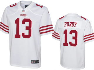 San Francisco 49ers #13 Brock Purdy white youth jersey