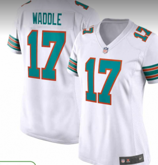 Women's Miami Dolphins #17 Jaylen Waddle white jersey