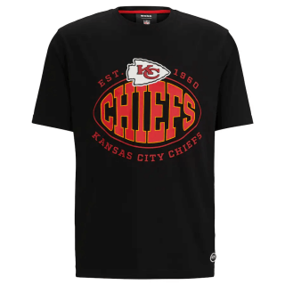 Kansas City Chiefs Black BOSS X Trap T-Shirt