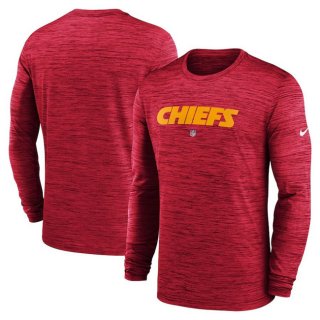 Kansas City Chiefs Red Sideline Team Velocity Performance Long Sleeve T-Shirt