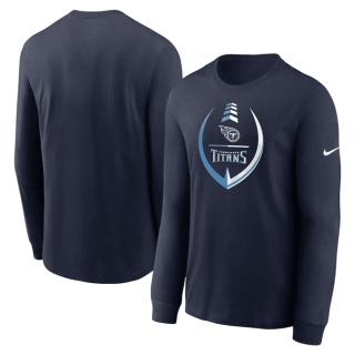 Tennessee Titans Navy Icon Legend Performance Long Sleeve T-Shirt