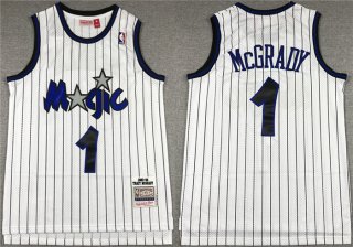 Men's Orlando Magic #1 Tracy McGrady 2003-04 White Stitched Jersey