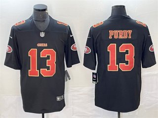 San Francisco 49ers #13 Brock Purdy Black Vapor Untouchable Limited Stitched