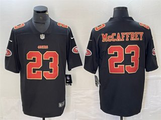 San Francisco 49ers #23 Christian McCaffrey Black Vapor Untouchable Limited Stitched