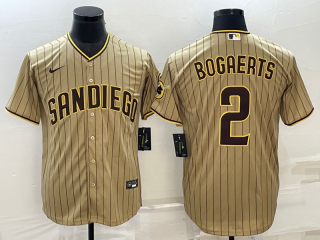 Men's San Diego Padres #2 Xander Bogaerts Tan Cool Base Stitched Baseball Jersey
