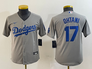 Youth Los Angeles Dodgers #17 gray youth jersey