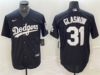 Los Angeles Dodgers #31 Tyler Glasnow Black Cool Base Stitched Baseball Jersey