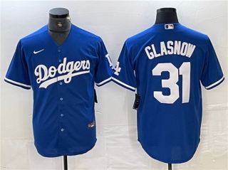 Los Angeles Dodgers #31 Tyler Glasnow Blue Cool Base Stitched Baseball Jersey