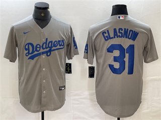 Los Angeles Dodgers #31 Tyler Glasnow Gray Cool Base Stitched Baseball Jersey